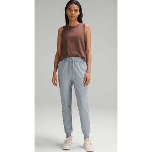 Lululemon Keep Moving Jogger Women’s 14 Gray Nulu Full Length High Rise EUC
